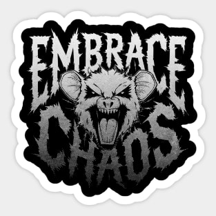 Possum Embrace Chaos, 90s Inspired Sticker